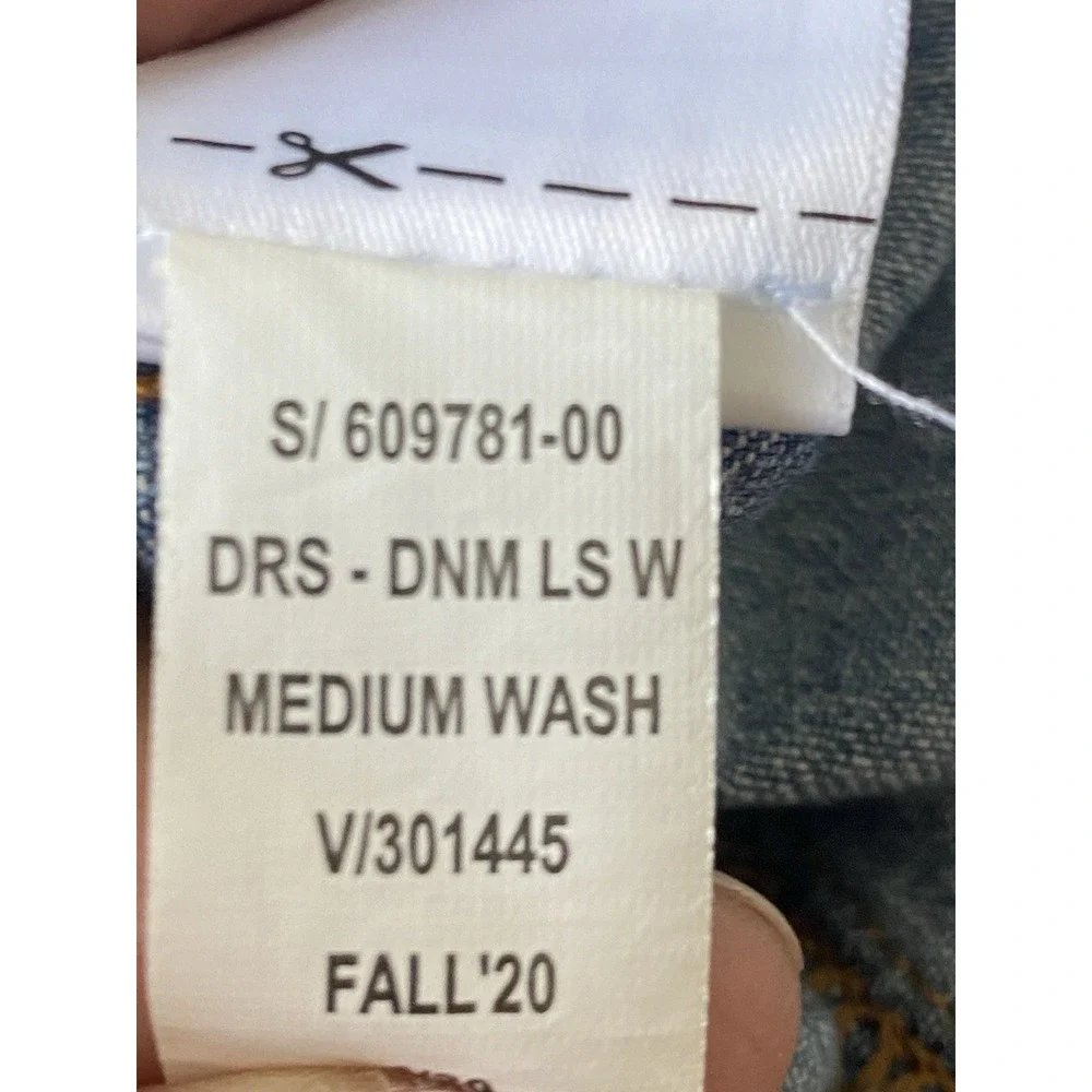 Gap‎ Girls Size XL Blue Denim Dress Pearl Snaps